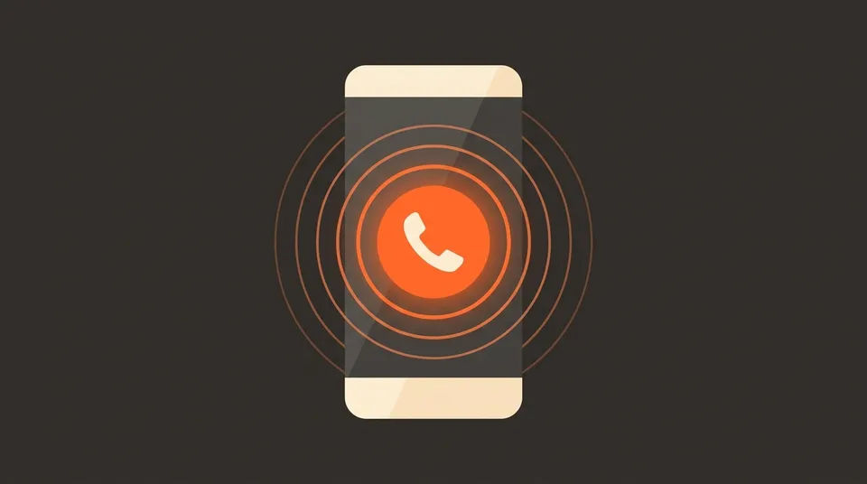 Illustration of a smartphone with a glowing call button, representing click-to-call