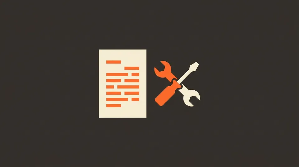 Illustration of a service page beside a wrench and screwdriver, representing content written for the trades