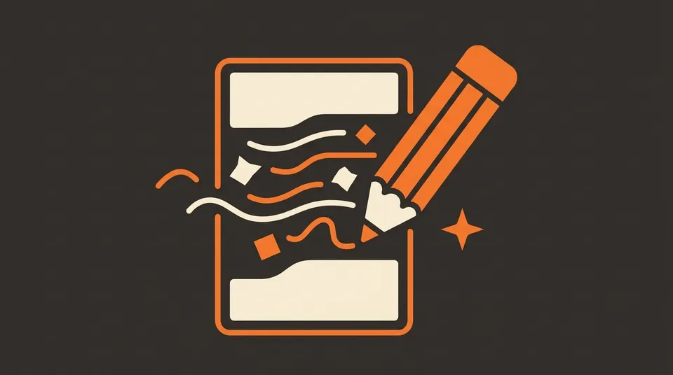 Ilustración de un lápiz editando un anuncio de Google Ads, representando la creación de campañas